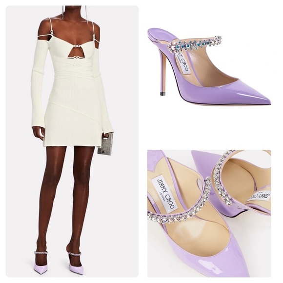 Jimmy Choo Shoes - Jimmy Choo Patent Leather Crystal Bing Heels